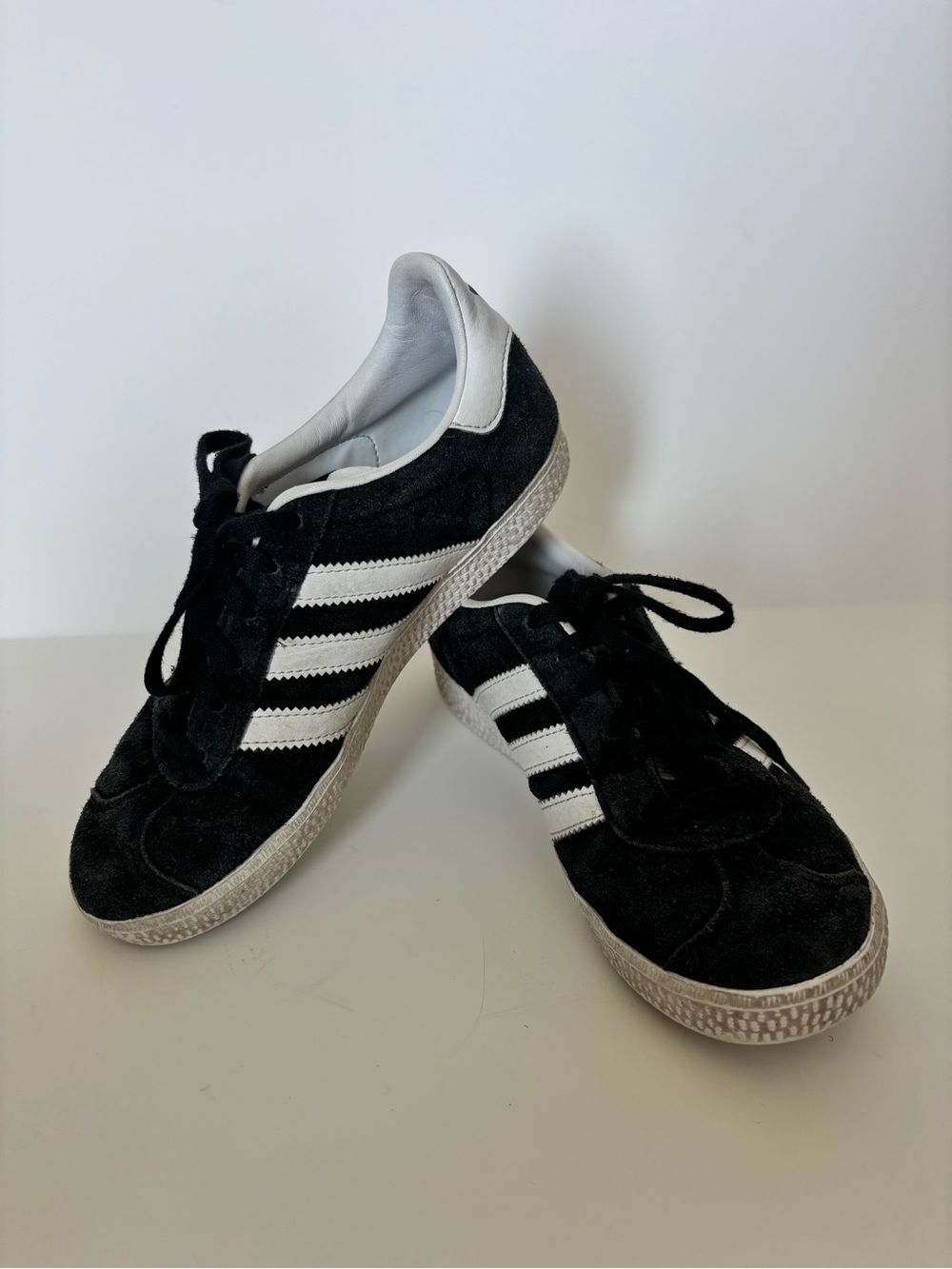 Converse Black Suede Sneakers with White Stripes
